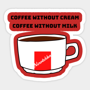 Zizek Coffee Without Cream Sticker